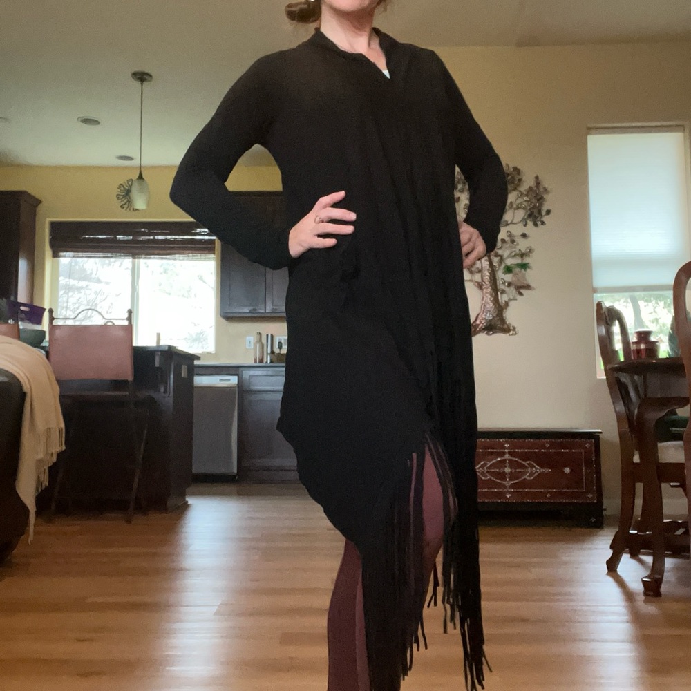 Maha Devi Ayita Fringed Cardigan Bamboo XS